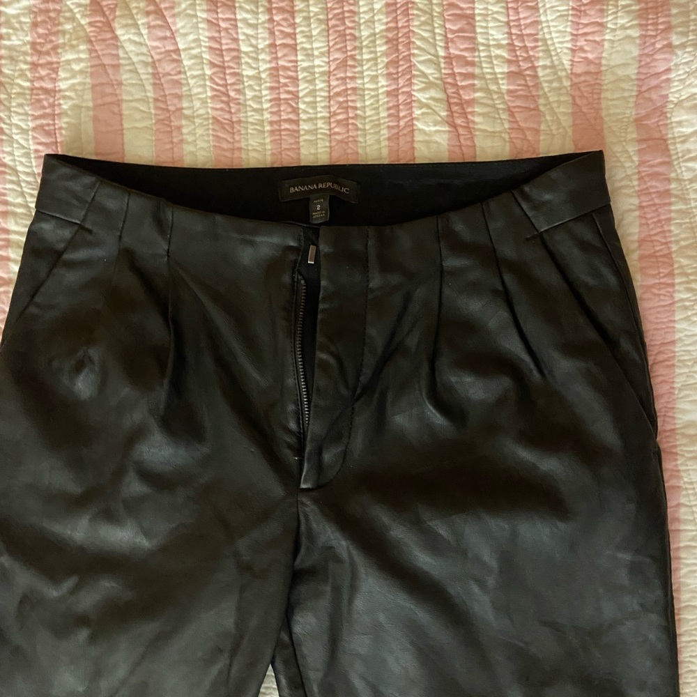 Banana Republic faux fur cropped pants